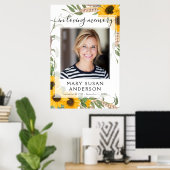 Foto Zonnebloem Welkomstbord Aandenken Poster (Thuiskantoor)