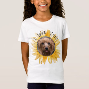 Foto ZonnebloemIk hou van jou Gepersonaliseerd T-shirt