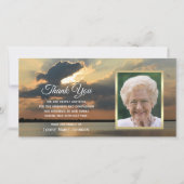 Foto Zonsondergang Sympathie Memorial Dank u Bedankkaart (Voorkant)