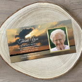 Foto Zonsondergang Sympathie Memorial Dank u Bedankkaart