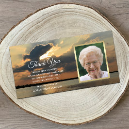 Foto Zonsondergang Sympathie Memorial Dank u Bedankkaart