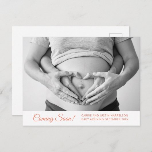 Foto Zwangerschap Aankondiging (Voorkant / Achterkant)