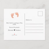 Foto Zwangerschap Aankondiging Briefkaart (Achterkant)