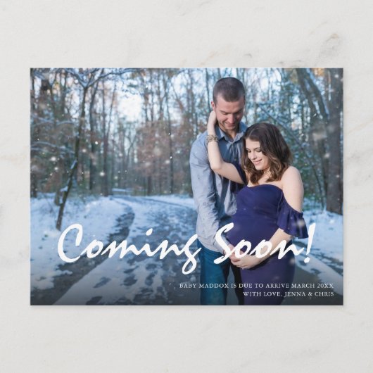 Foto Zwangerschap Aankondiging Kaart (Voorkant)