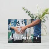 Foto Zwangerschap Aankondiging Kaart (Staand voorkant)