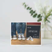 Foto zwangerschap aankondiging met krijtbord
 (Staand voorkant)