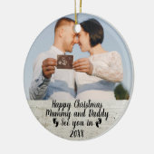 Foto Zwangerschap Aankondiging voor verwacht ouder Keramisch Ornament (Links)