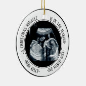Foto Zwangerschap Aankondiging voor verwacht ouder Keramisch Ornament (Rechts)