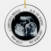 Foto Zwangerschap Aankondiging voor verwacht ouder Keramisch Ornament (Achterkant)