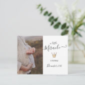 Foto zwangerschap aankondiging | Weinig wonder Briefkaart (Staand voorkant)