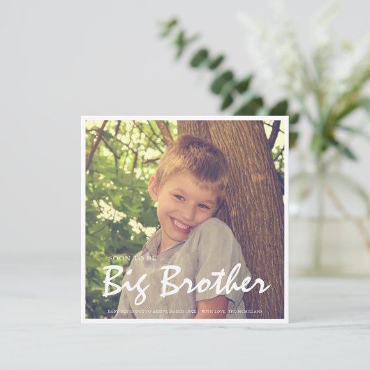 Foto Zwangerschap Big Brother Blue Aankondiging (Staand voorkant)