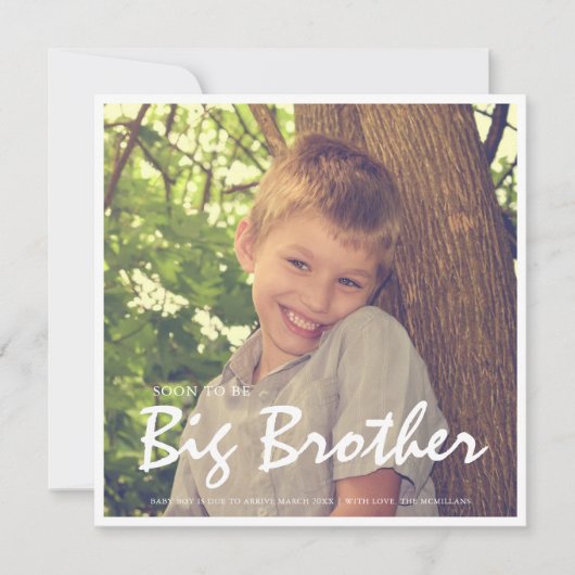 Foto Zwangerschap Big Brother Blue Aankondiging (Voorkant)