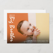 Foto Zwangerschap Big Brother Modern aankondiging (Voorkant / Achterkant)