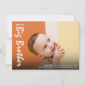 Foto Zwangerschap Big Brother Modern aankondiging (Voorkant)