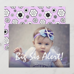 Foto Zwangerschap Big Sister koninklijke kaart