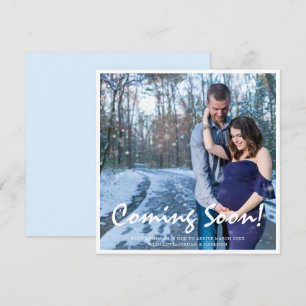 Foto Zwangerschap Binnenkort blauwe Baby bekendmak Aankondiging