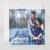 Foto Zwangerschap Binnenkort komt Roze Baby Aankon Aankondiging (Voorkant)