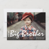 Foto Zwangerschap Grote broer Modern Aankondiging (Voorkant)