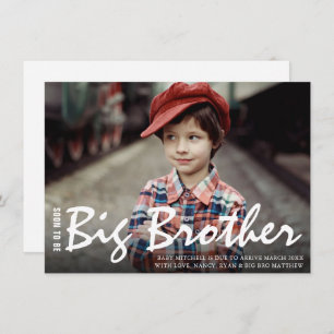 Foto Zwangerschap Grote broer Modern Aankondiging