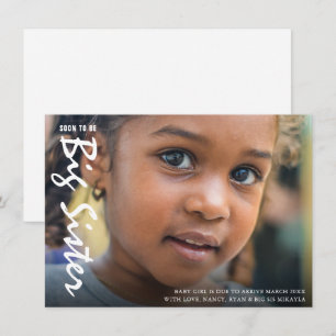 Foto Zwangerschap Grote zuster Modern aankondiging