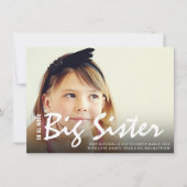 Foto Zwangerschap Grote zuster Modern aankondiging (Voorkant)