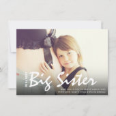 Foto Zwangerschap Grote zuster Modern aankondiging (Voorkant)