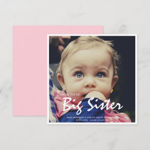 Foto Zwangerschap Grote zuster Roze aankondiging