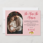 Foto Zwangerschap hoe meer de Merrier Kerstmis Feestdagenkaart (Voorkant)