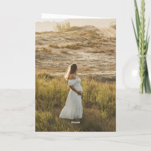Foto Zwangerschap Mom-to-be Moederdag Kaart (Achterkant)
