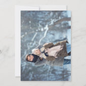 Foto Zwart Boho bruiloft uitnodiging (Achterkant)