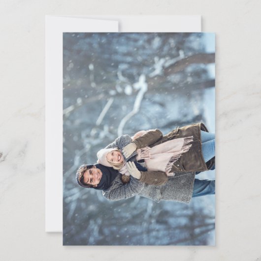 Foto Zwart Boho bruiloft uitnodiging (Achterkant)