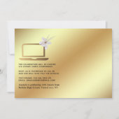 Foto zwart en Gold Virtual Afstuderen Aankondiging (Achterkant)