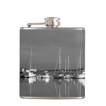 foto zwart en wit, boten