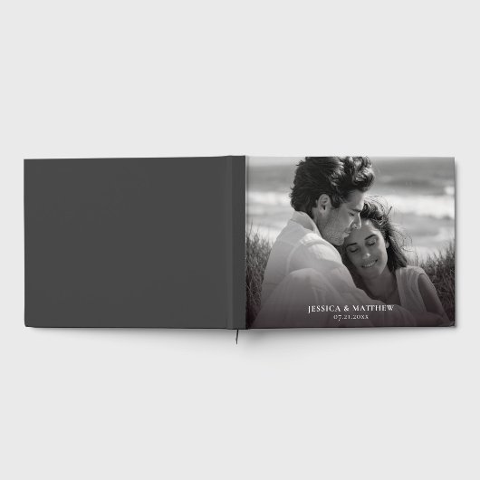 Foto zwart en wit gastenboek
