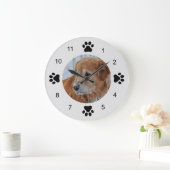 Foto zwart en wit grote klok (Huis)