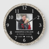 Foto zwart en zilver 25e Jubileum Grote Klok (Voorkant)