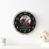 Foto zwart en zilver glazuur 25ste verjaardag grote klok (Huis)