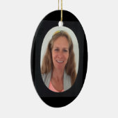 Foto zwart ovaal Lijst toevoegen Keramisch Ornament (Rechts)