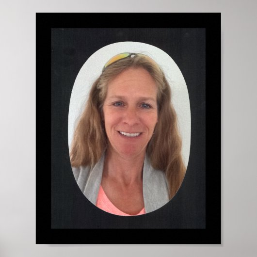 Foto zwart ovaal Lijst toevoegen Poster (Voorkant)