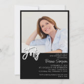 Foto zwart-wit 40e verjaardag kaart (Voorkant)