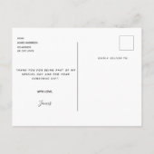 Foto zwart wit afstuderen dank u briefkaart (Achterkant)