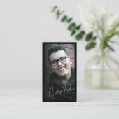 Foto Zwart Wit Afstuderen QR Code College Fund Informatiekaartje (Staand voorkant)