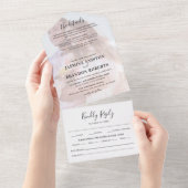 Foto zwart & wit All-in-One trouw uitnodiging (Afscheurbaar)