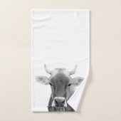 Foto zwart-wit bad handdoek (Handdoek)