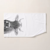 Foto zwart-wit bad handdoek (Handdoek)