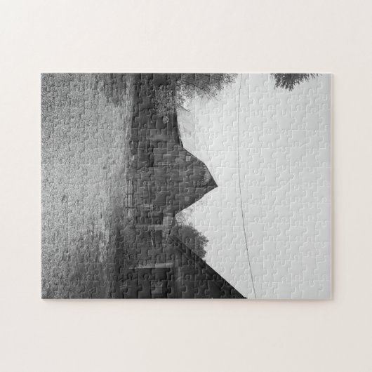 Foto zwart-wit barn legpuzzel (Horizontaal)