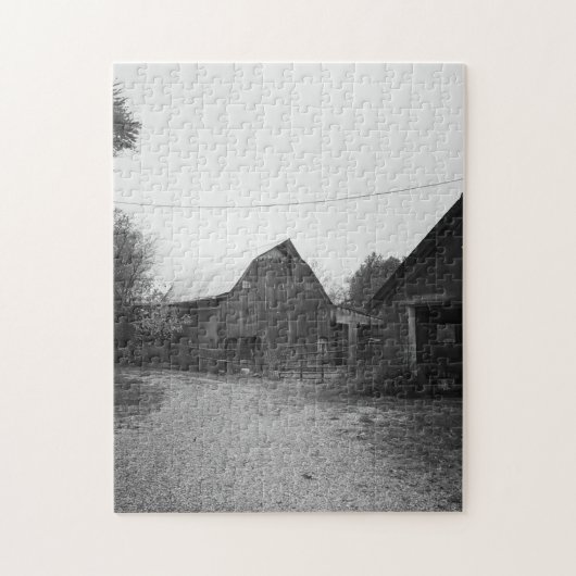 Foto zwart-wit barn legpuzzel (Verticaal)