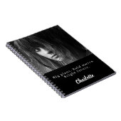 Foto zwart-wit citaat jonge professional notitieboek (Rechterzijde)