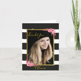 Foto zwart-wit Dank u Bedankkaart