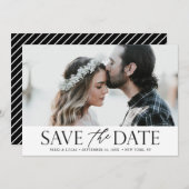 Foto zwart-wit, gemengde afbeelding save the date (Voorkant / Achterkant)